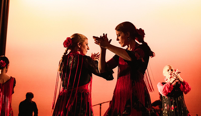 Flamenco dance class in action