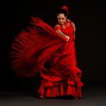 Oleaje Flamenco - Amelia Shawl Flying